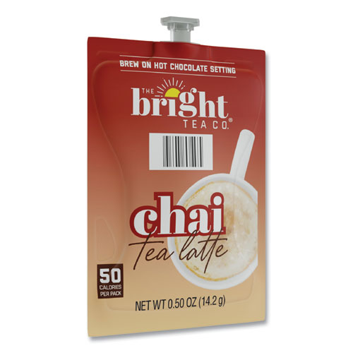 Picture of The Bright Tea Co. Chai Tea Latte Freshpack, Chai Latte, 0.5 oz Pouch, 72/Carton