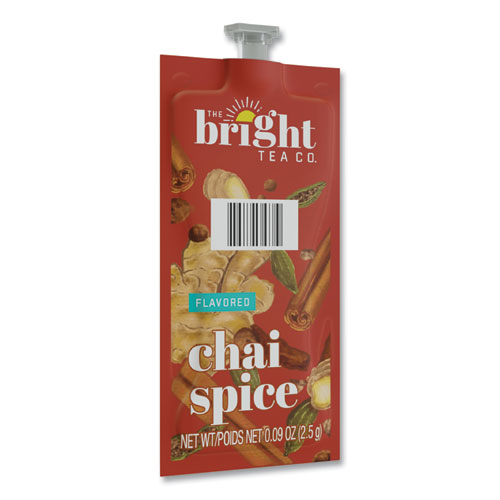 Picture of The Bright Tea Co. Chai Spice Black Tea Freshpack, Chai Spice, 0.09 oz Pouch, 100/Carton