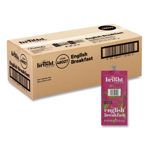 Picture of The Bright Tea Co. English Breakfast Black Tea Freshpack, English Breakfast, 0.1 oz Pouch, 100/Carton