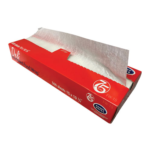 Picture of Interfolded Food Wrap Deli Sheets, 10.75 x 15, 500 Box, 12 Boxes/Carton