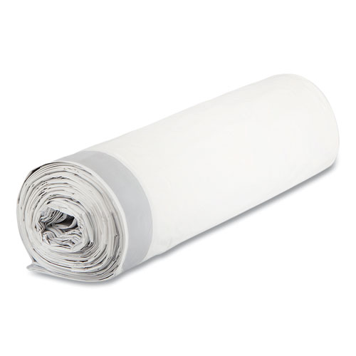 Picture of Draw-Tuff Institutional Draw-Tape Can Liners, Drawstring, 55 gal, 1.9 mil, 42.5" x 35.5", Natural, 10 Bags/Roll, 5 Rolls/CT