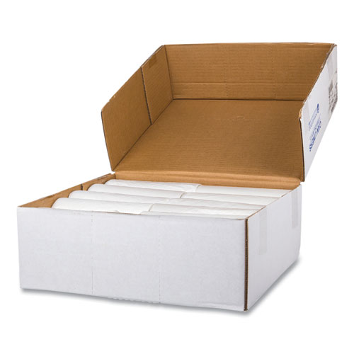 Picture of High-Density Commercial Can Liners, 16 gal, 6 mic, 24" x 33", Natural, Perforated Roll, 50 Bags/Roll, 20 Rolls/Carton