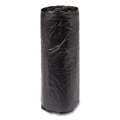 Picture of High-Density Commercial Can Liners, 16 gal, 6 mic, 24" x 33", Black, Interleaved Roll, 50 Bags/Roll, 20 Rolls/Carton