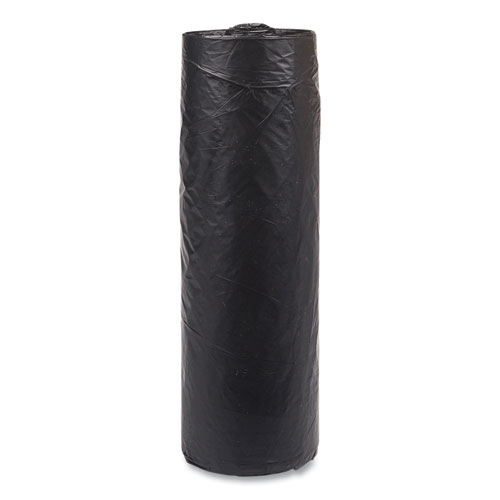 Picture of High-Density Commercial Can Liners, 33 gal, 16 mic, 33" x 40", Black, Interleaved Roll, 25 Bags/Roll, 10 Rolls/Carton