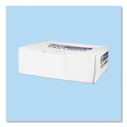 Picture of High-Density Commercial Can Liners, 45 gal, 12 mic, 40" x 48", Clear, Interleaved Roll, 25 Bags/Roll, 10 Rolls/Carton