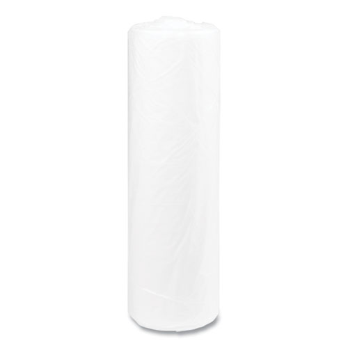 Picture of High-Density Commercial Can Liners, 45 gal, 14 mic, 40" x 48", Clear, Interleaved Roll, 25 Bags/Roll, 10 Rolls/Carton