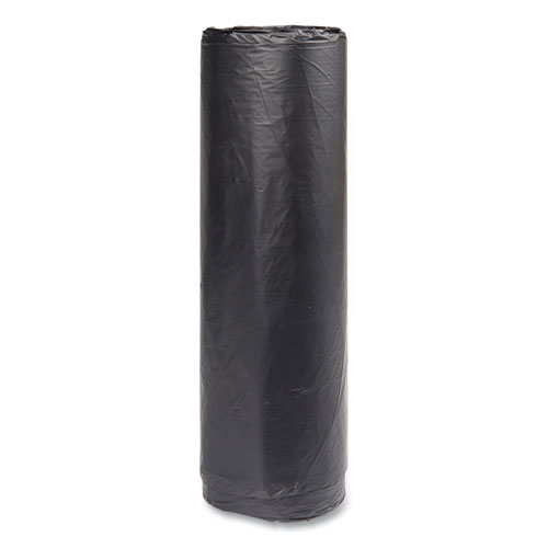 Picture of High-Density Commercial Can Liners, 45 gal, 16 mic, 40" x 48", Black, Interleaved Roll, 25 Bags/Roll, 10 Rolls/Carton