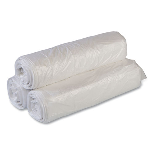 Picture of High-Density Commercial Can Liner Value Pack, 55 gal, 11 mic, 36" x 58", Clear, Interleaved Roll, 25 Bags/Roll, 8 Rolls/CT