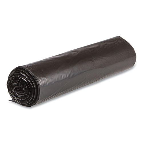 Picture of High-Density Commercial Can Liner Value Pack, 45 gal, 19 mic, 40" x 46", Black, Interleaved Roll, 25 Bags/Roll, 6 Rolls/CT