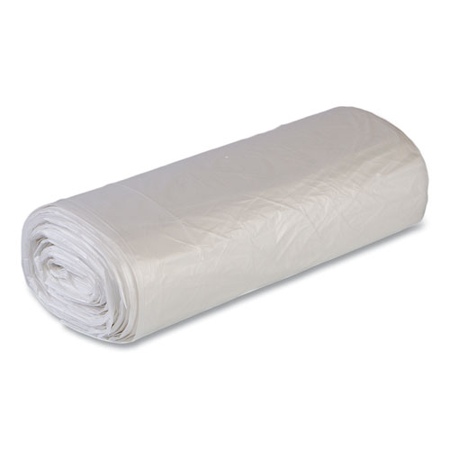 Picture of High-Density Commercial Can Liner Value Pack, 60 gal, 14 mic, 43" x 46", Clear, Interleaved Roll, 25 Bags/Roll, 8 Rolls/CT