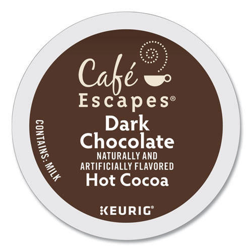Picture of Cafe Escapes Milk Chocolate Hot Cocoa K-Cups, 96/Carton