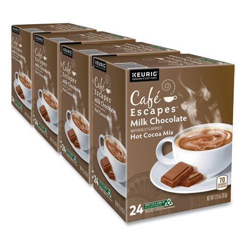 Picture of Dark Chocolate Hot Cocoa K-Cups, 24/Box, 4 Box/Carton