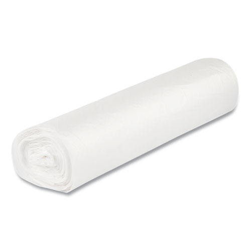 Picture of Low-Density Commercial Can Liners, 16 gal, 0.5 mil, 24" x 32", White, Interleaved Roll, 50 Bags/Roll, 10 Rolls/Carton