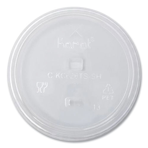 Picture of PET Lids, Strawless Sipper, Fits 12 oz to 24 oz Cold Cups, Clear, 1,000/Carton