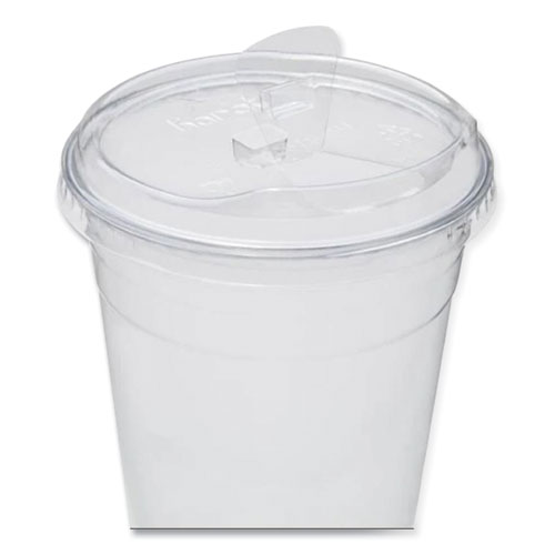 Picture of PET Lids, Strawless Sipper, Fits 12 oz to 24 oz Cold Cups, Clear, 1,000/Carton