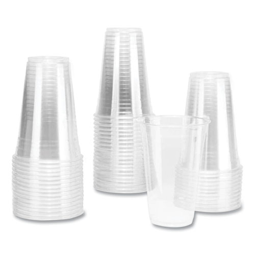 Picture of PET Plastic Cups, 20 oz, Clear, 1,000/Carton