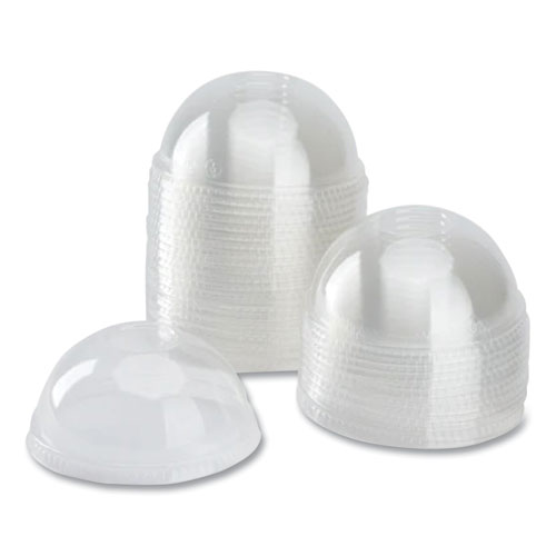 Picture of PET Lids, Dome Lid, Fits 12 oz to 24 oz Cold Cups, Clear, 1,000/Carton