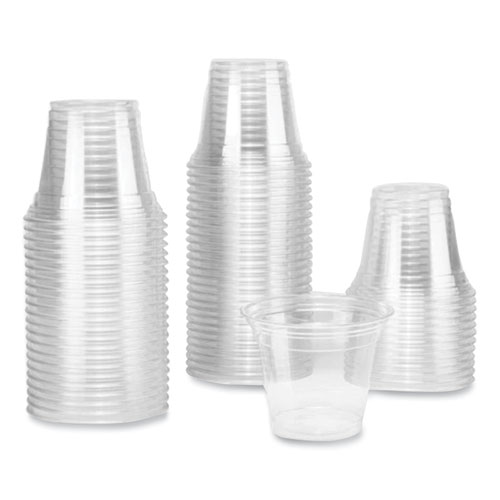 Picture of PET Plastic Cups, 9 oz, Clear, 1,000/Carton