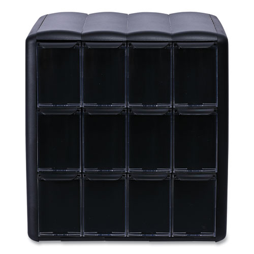 Picture of Four Column Merchandiser, 12 Compartments, 15.2 x 17.2 x 16.3, Black