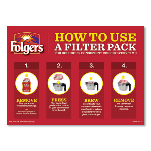 Picture of Coffee Filter Packs, Classic Roast, .9 oz, 10 Filters/Pack, 4 Packs/Carton