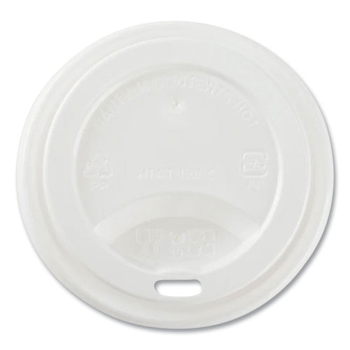 Picture of Hot Cup Lids, Fits 8 oz Paper Hot Cups, Sipper Lid, White, 1,000/Carton