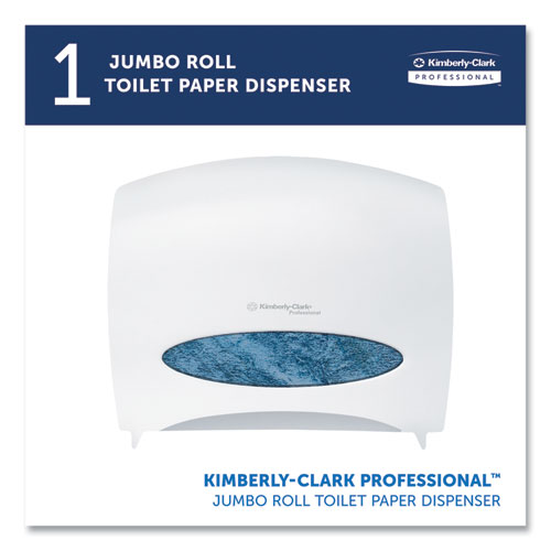 Picture of JRT Jr. Escort Jumbo Roll Bath Tissue Dispenser, 16 x 5.75 x 13.88, Pearl White