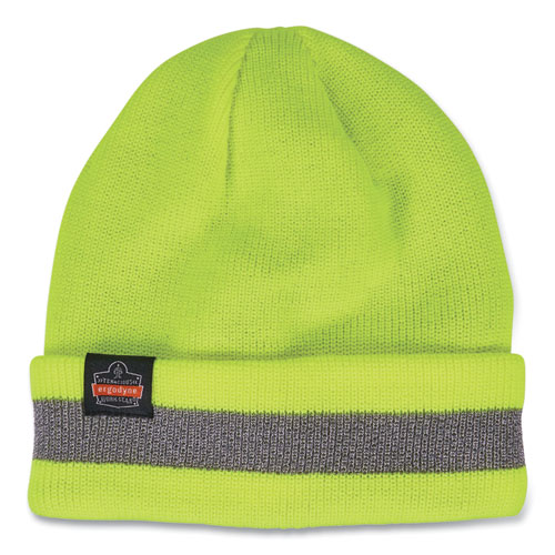 Picture of N-Ferno 6803 Reflective Rib Knit Winter Hat, One Size Fits Most, Lime