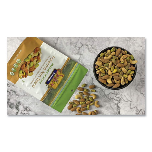 Picture of Pistachio Nut Blend, Pistachio, Almonds, Cashews, 4 oz Bag, 10/Carton