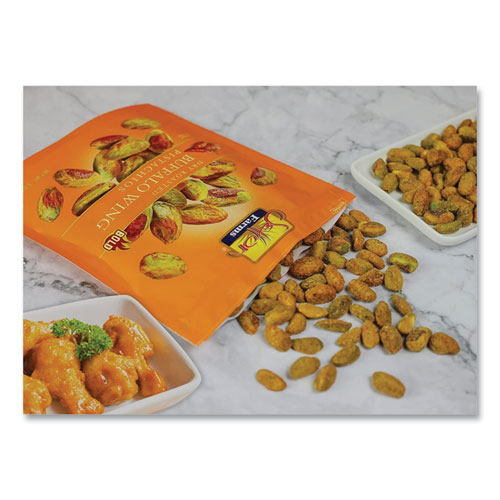 Picture of Buffalo Pistachios, Buffalo Wing, 2.5 oz Bag, 8/Carton