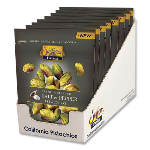 Picture of Salt and Pepper Pistachios, 2.5 oz Bag, 8/Carton