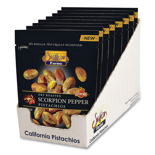 Picture of Scorpion Pepper Pistachios, 2.5 oz Bag, 8/Carton