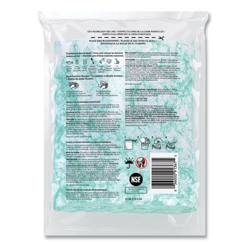 Picture of Power Clean ProScrub Pre-Saturated Wipes, 12 x 9.5, Citrus Scent, Green, 75/Pack, 6 Packs/Carton