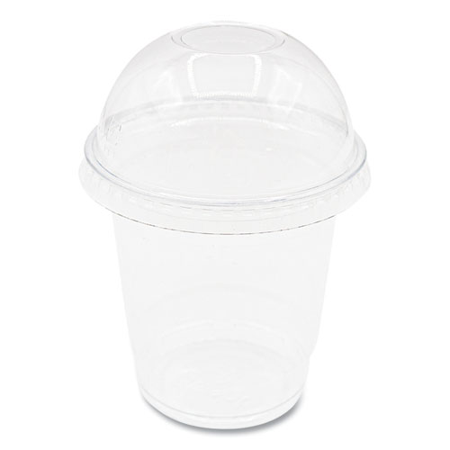 Picture of PET Lids, Fits 8 oz to 10 oz Cold Cups, Dome Lid, Clear, 1,000/Carton