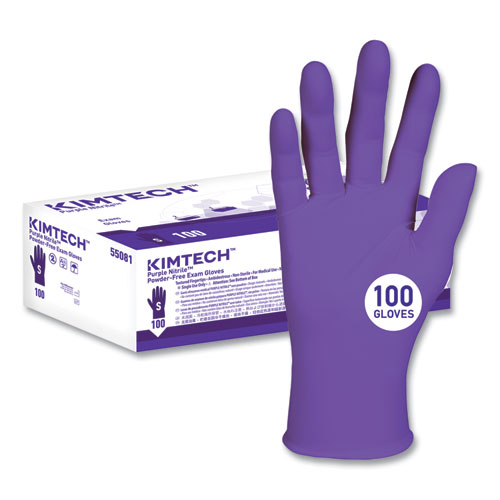 Picture of PURPLE NITRILE Gloves, Purple, 242 mm Length, Small, 6 mil, 1,000/Carton