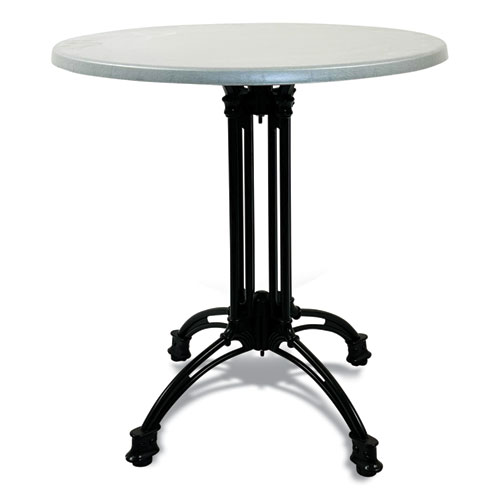 Picture of Topalit Tables, Round, 36" dia x 29"h, Silver Top, Black Iron Base/Legs