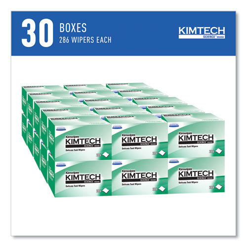 Picture of Kimwipes Delicate Task Wipers, 1-Ply, 4.4 x 8.4, Unscented, White, 280/Box, 30 Boxes/Carton