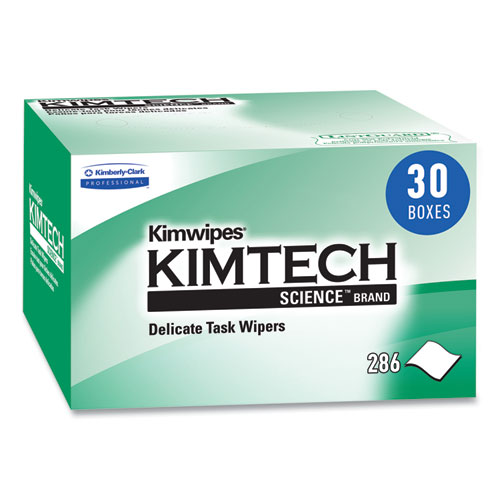 Picture of Kimwipes Delicate Task Wipers, 1-Ply, 4.4 x 8.4, Unscented, White, 280/Box, 30 Boxes/Carton