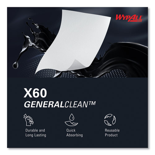 Picture of General Clean X60 Cloths, POP-UP Box, 8.34 x 16.8, White, 118/Box