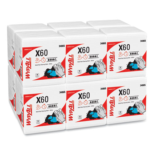 General+Clean+X60+Cloths%2C+1%2F4+Fold%2C+12.5+x+13%2C+White%2C+76%2FBox%2C+12+Boxes%2FCarton