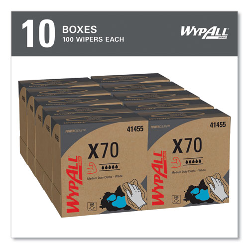 Picture of X70 Cloths, POP-UP Box, 9.13 x 16.8, White, 100/Box, 10 Boxes/Carton