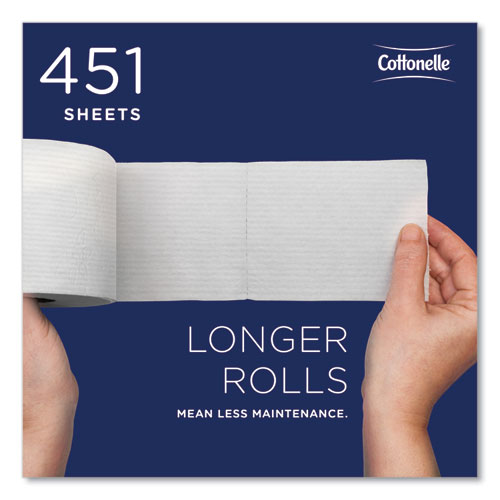 Picture of 2-Ply Bathroom Tissue, Septic Safe, White, 451 Sheets/Roll, 20 Rolls/Carton