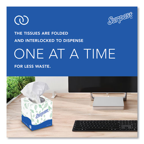 Picture of Facial Tissue for Business, 2-Ply, White, Pop-Up Box, 90/Box, 36 Boxes/Carton