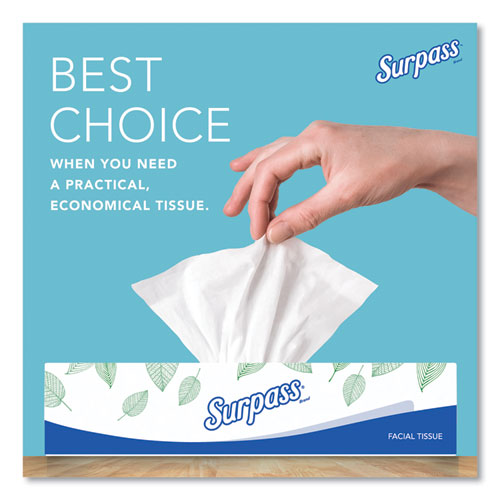 Picture of Facial Tissue for Business, 2-Ply, White, Flat Box, 100 Sheets/Box, 30 Boxes/Carton