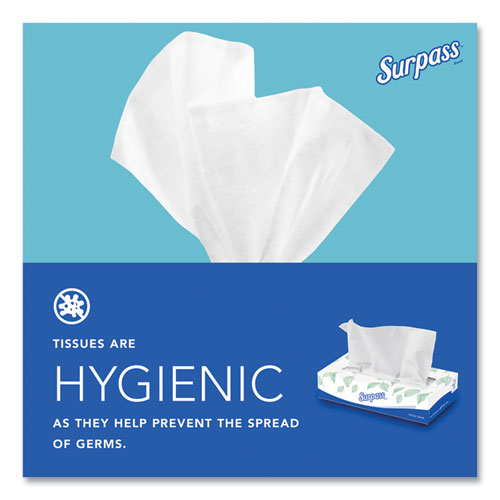 Picture of Facial Tissue for Business, 2-Ply, White, Flat Box, 100 Sheets/Box, 30 Boxes/Carton