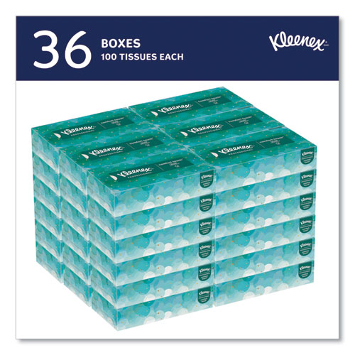 Picture of White Facial Tissue for Business, 2-Ply, White, Pop-Up Box, 100 Sheets/Box, 36 Boxes/Carton