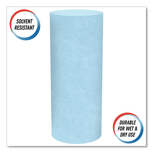 Picture of Pro Shop Towels, Heavy Duty, 1-Ply, 10.4 x 11, Blue, 12 Rolls/Carton