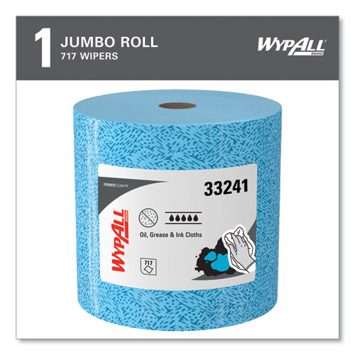 Picture of Oil, Grease and Ink Cloths, Jumbo Roll, 9.8 x 12.2, Blue, 717/Roll