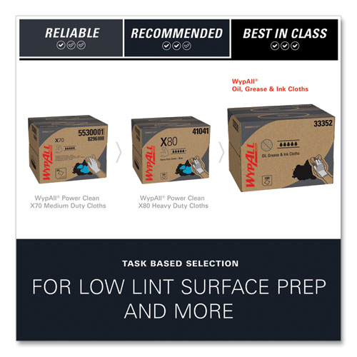 Picture of Power Clean Oil, Grease and Ink Cloths, BRAG Box, 12.1 x 16.8, Blue, 180/Box