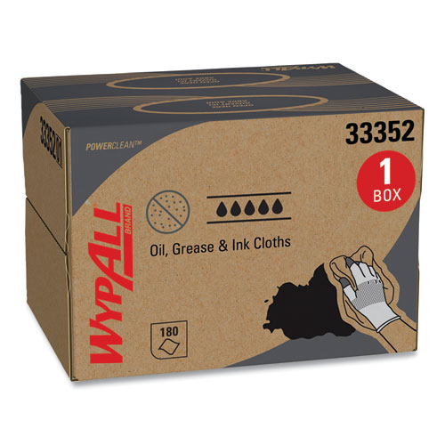 Picture of Power Clean Oil, Grease and Ink Cloths, BRAG Box, 12.1 x 16.8, Blue, 180/Box