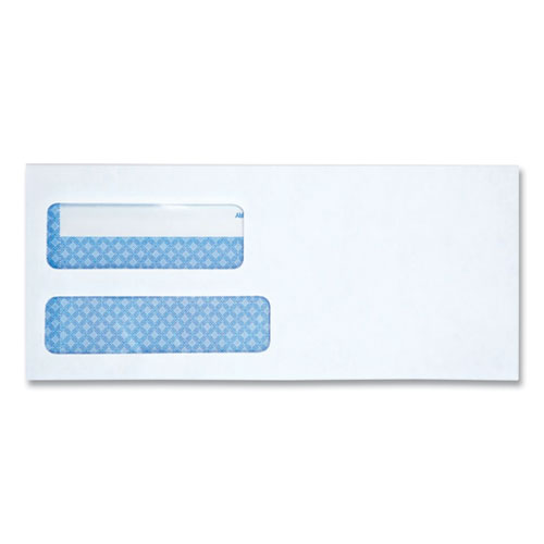 Picture of Double Window Redi-Seal Security-Tinted Envelope, #9, Commercial Flap, Redi-Seal Adhesive Closure, 3.88 x 8.88, White, 250/CT